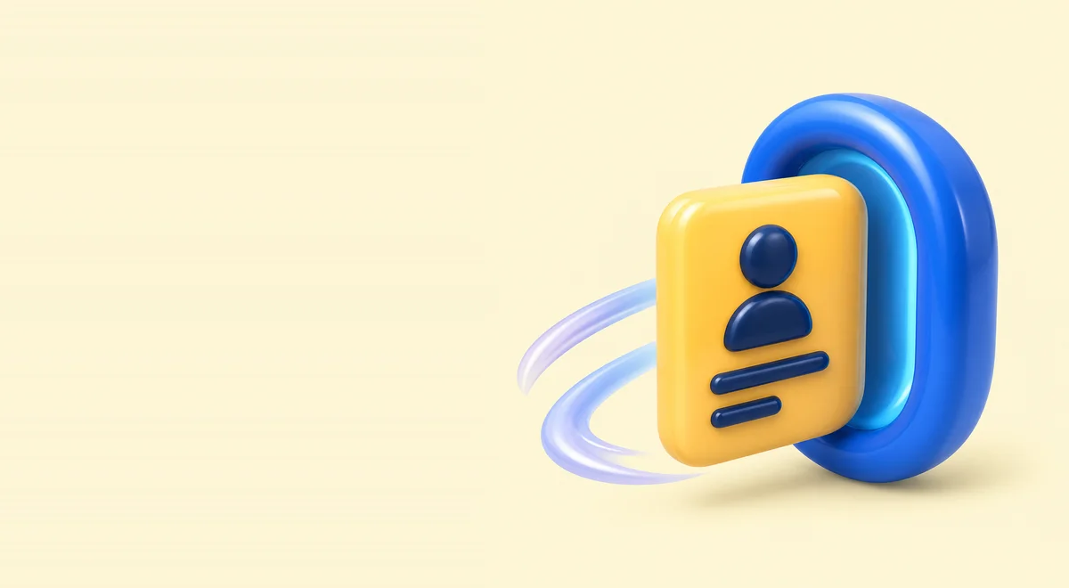 Glossy 3D profile pass entering a portal